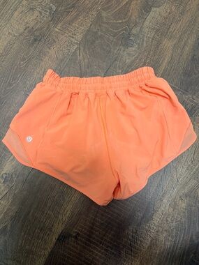 Lululemon Orange Running Shorts | Size 4 | Lined | Zip Pocket